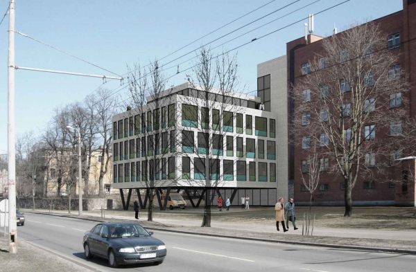 Slimnīcas korpusa projekta priek&scaron;likums. Arhitektūra - Astrīda Kroģere, Kārlis Melzobs