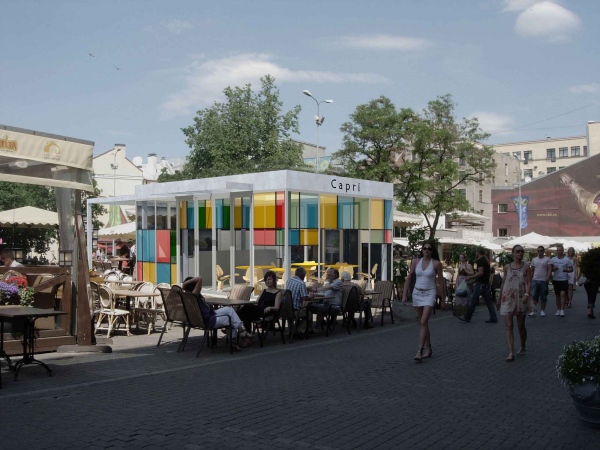 Kafejnīca Vecrīgā. Konkursa projekts. 2.vieta. Arhitektūra - Astrīda Kroģere.