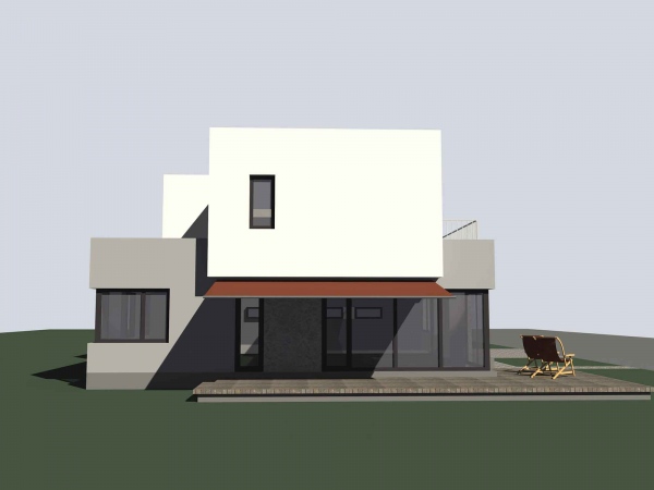 Savrupmāja Ķekavā.&nbsp; Vizualizācija.&nbsp; &nbsp;Arhitektūra - Astrīda Kroģere;&nbsp; būvkonstrukcijas - Dzintra Blumberga